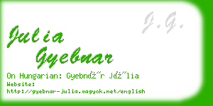 julia gyebnar business card